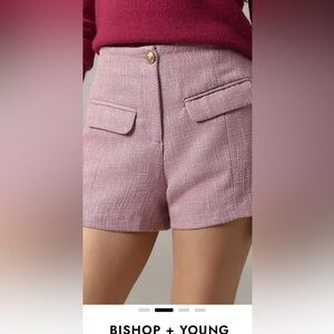 Bishop + Young purple High Waist Parker tweed shorts